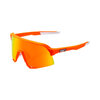 100% S3 Brille soft tact neon orange, HiPer red multilayer mirror und klar Linse